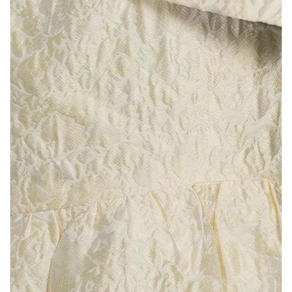 Chic One-Shoulder Cream Dress - Picture 3 of 9